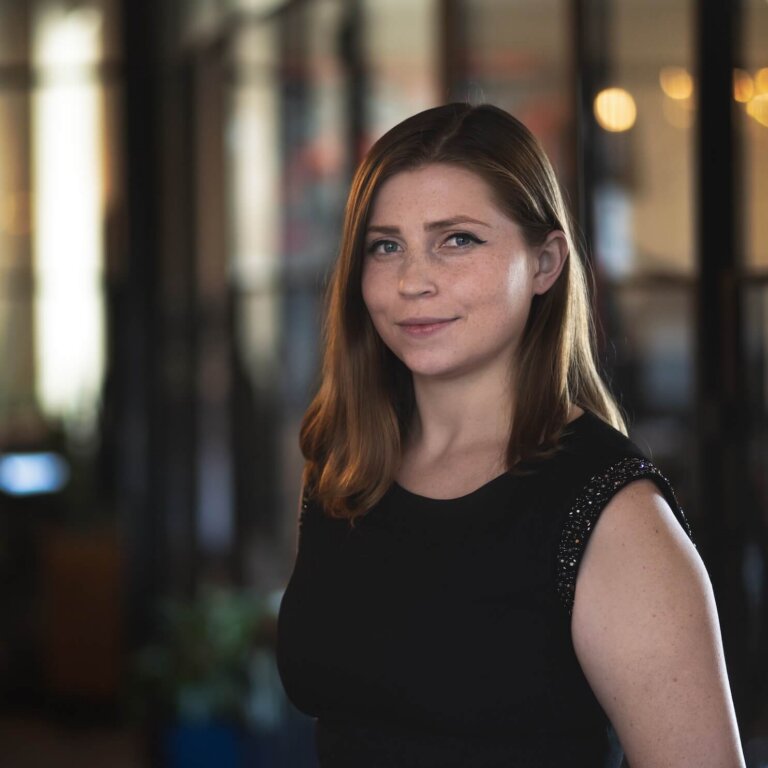 Image of Tesla Brooks inside the office.